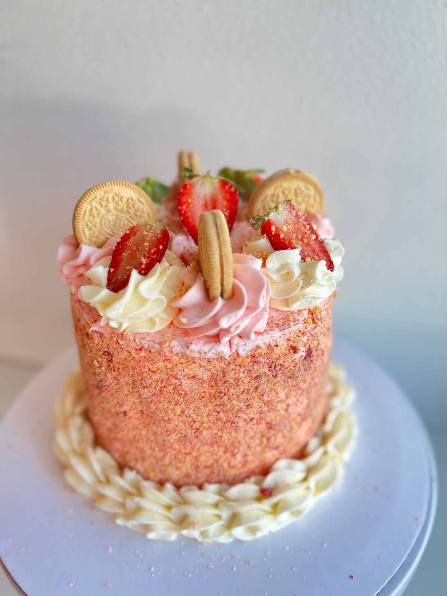 Strawberry Crunch Cake