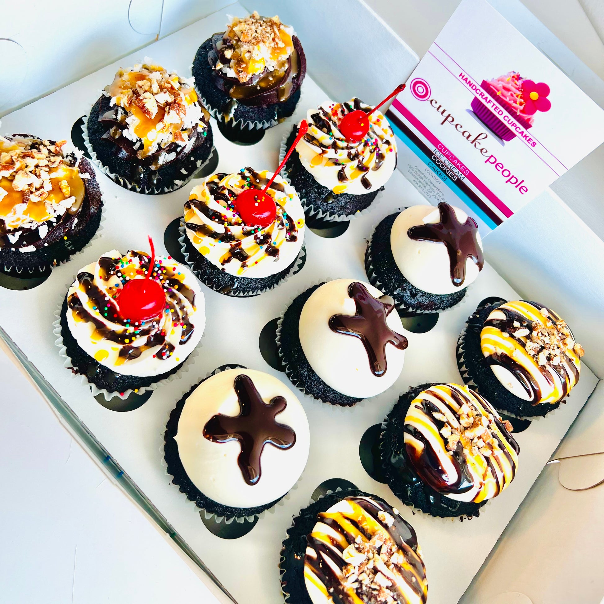 Chocolate cupcakes with creamy smooth frosting